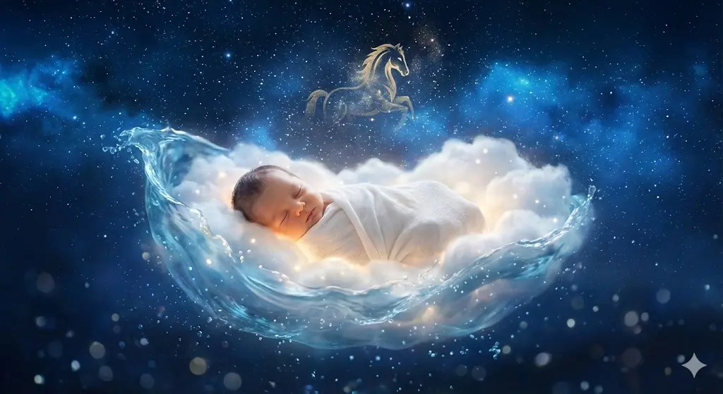 Bé Bính Ngọ mệnh Thiên Hà Thủy, đại diện cho vận mệnh tốt đẹp khi giải đáp sinh con năm 2026 có tốt không