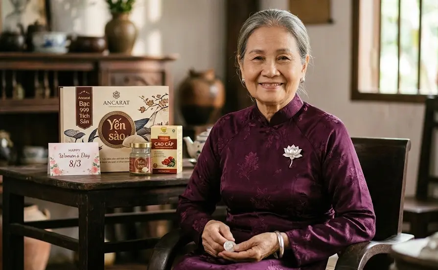 Sự kết hợp hoàn hảo giữa món quà  8/3 tặng sức khỏe và giá trị vĩnh cửu từ Bạc Ancarat 999