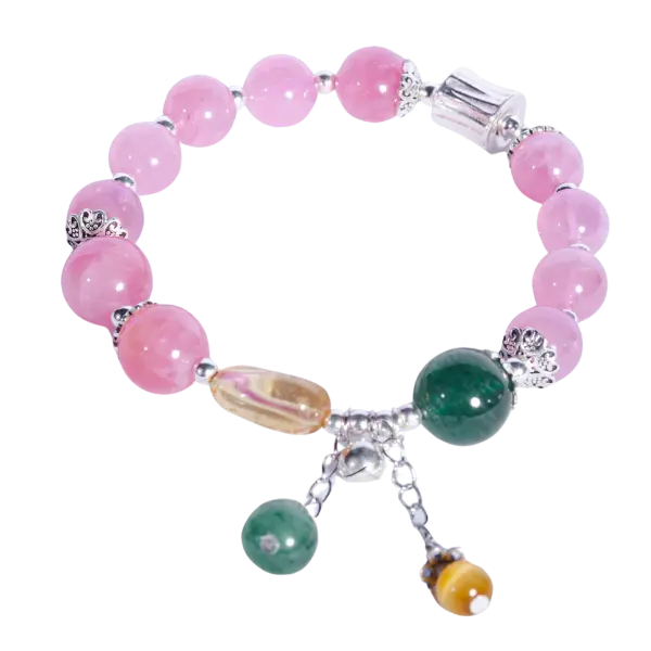 Vòng bạc mix đá thạch anh