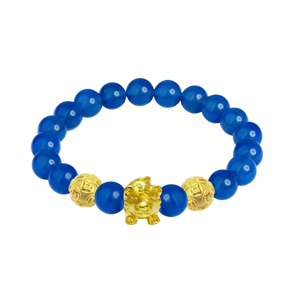 Vòng Đá Phối Charm Vàng 24K Kim Dần Kim Tiền