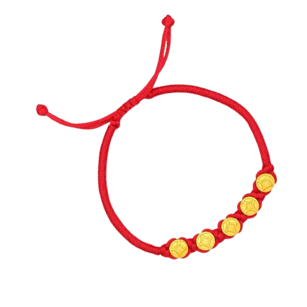 Vòng Tay Phối Charm Vàng 24k Chữ Điền Bánh Bao