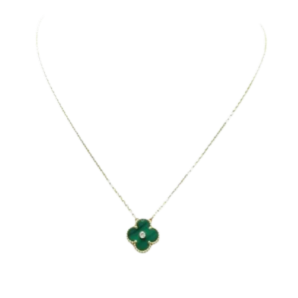 Vàng 18K Dây chuyền Vancleef gắn Kim cương tự nhiên