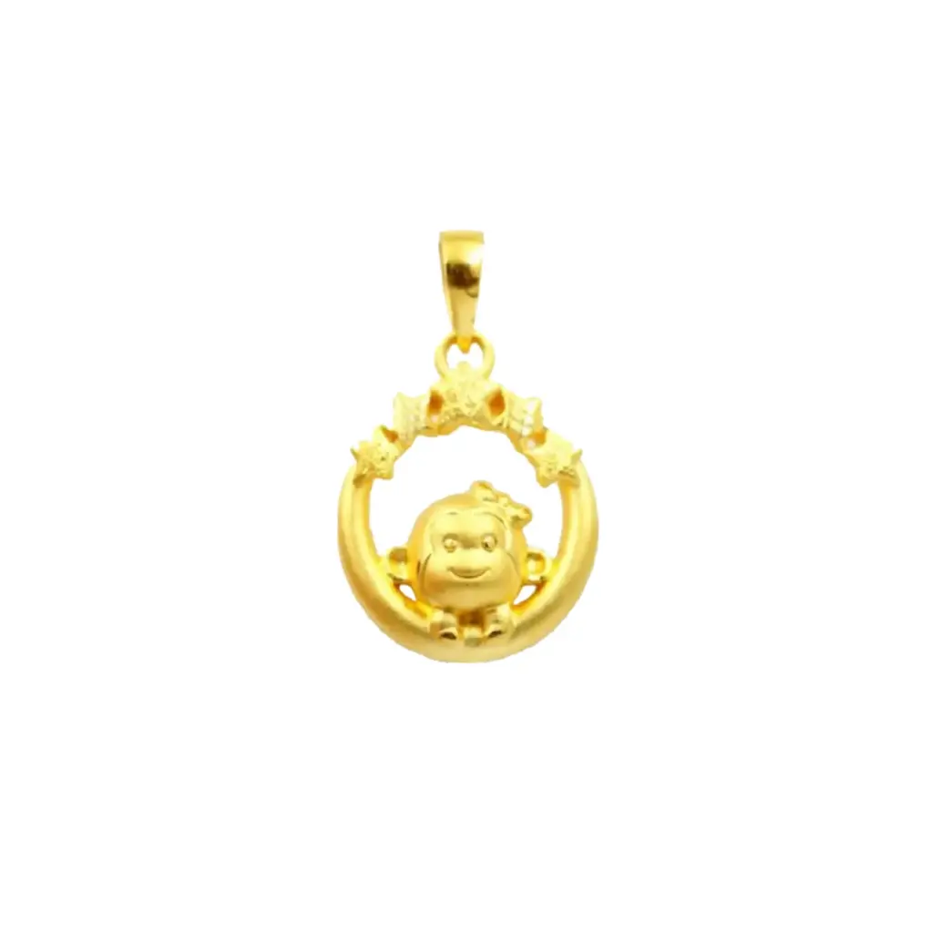 Mặt dây Vàng 24K Khỉ Vàng