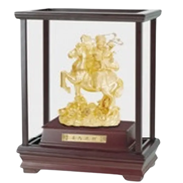 Tượng mã vàng 24k Tài phú đề mã – Thành công – May mắn