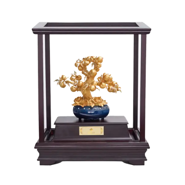 Tượng mạ vàng 24K Cây đào trường thọ