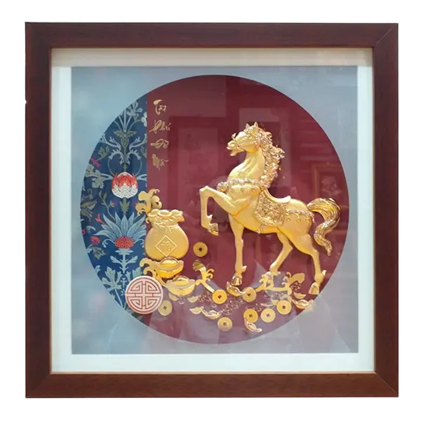 Tranh Mạ Vàng 24K Mã Đáo Thành Công May Mắn