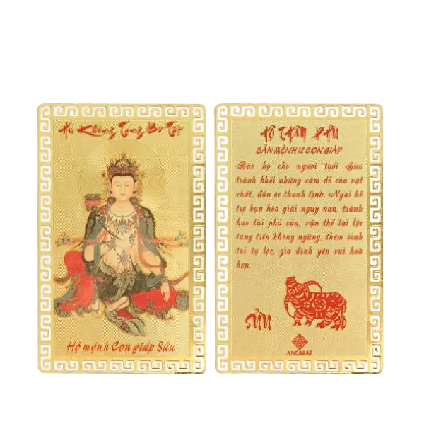 Hộ Thân Phù mạ vàng Bản Mệnh Tuổi Sửu