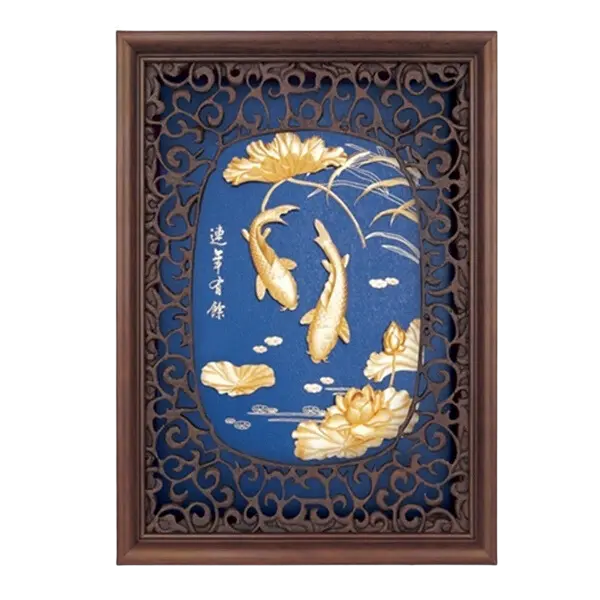 Tranh Mạ Vàng 24k Niên Niên Hữu Dư 4