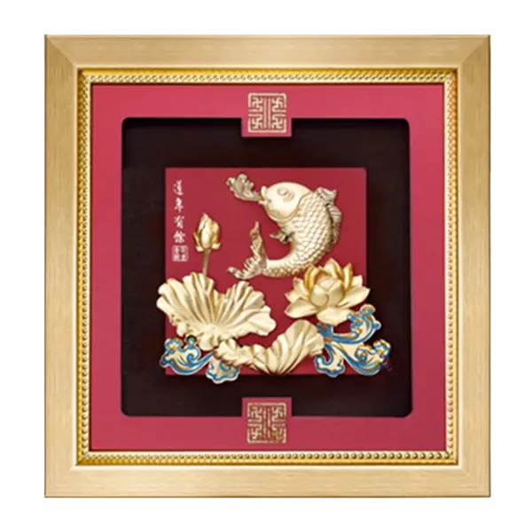 Tranh Mạ Vàng 24k Niên Niên Hữu Dư 2