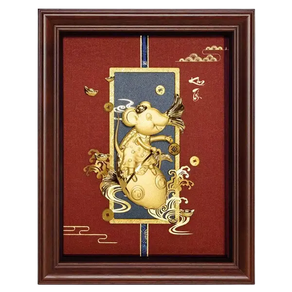 Tranh mạ vàng 24K Kim Tí Tài Lộc