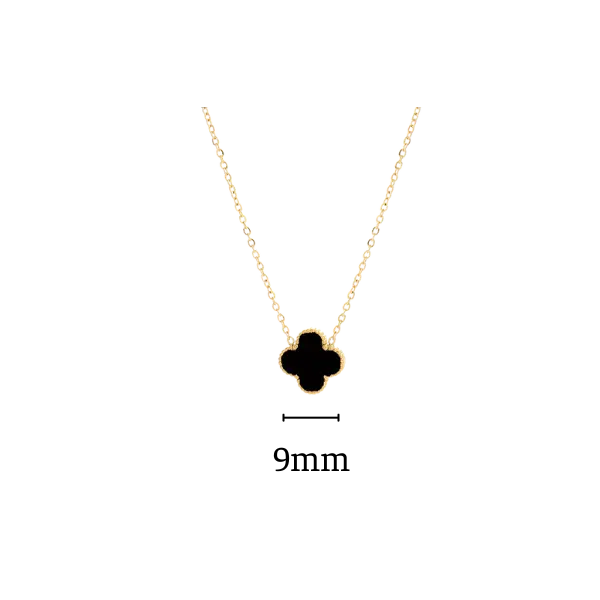 Dây chuyền vàng 18K Golden Leaf 9mm (Bản dày) – Màu đen