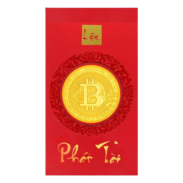 Bao lì xì Vàng 24K Bitcoin .9999