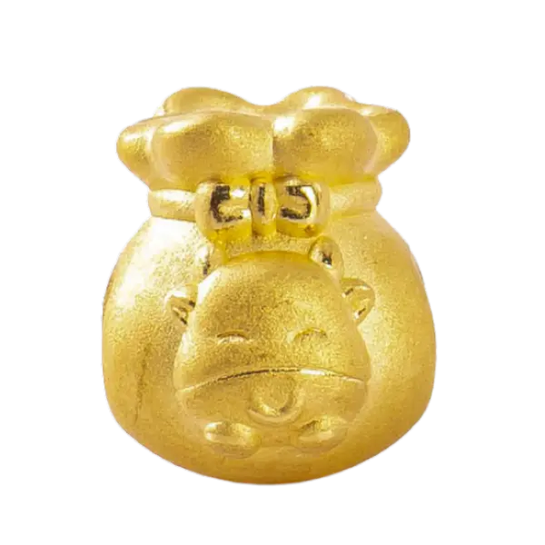 Charm Vàng 24K Kim Sửu Bao Đựng Tiền
