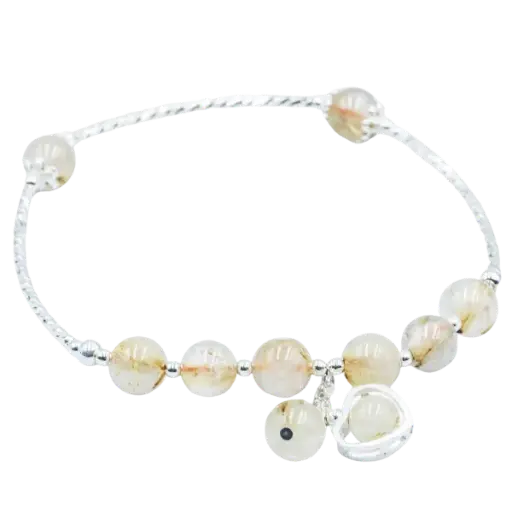 Vòng tay bạc đá Thạch anh mix bạc