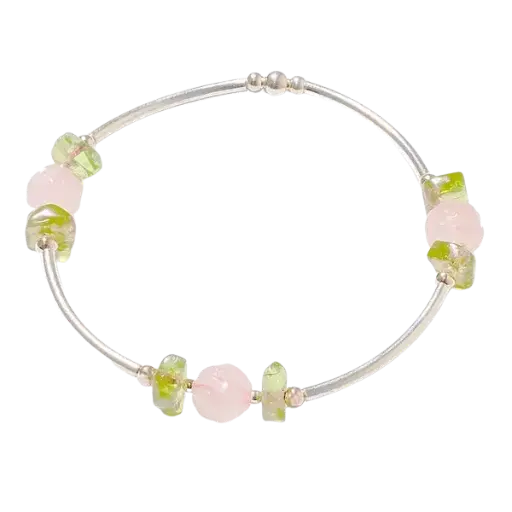 Vòng tay đá Thạch anh cắt giác – May mắn – Tình duyên