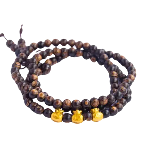 Vòng Trầm Sánh Mix Vàng 24k Túi Tiền Phú Qúy Tài Lộc