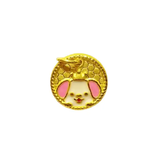 [AG9992.M011.159] Mặt dây Vàng 24K Kim Tuất vương miện MS14