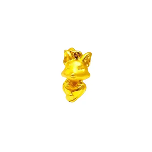 [AG9992.M023.018] Mặt dây Vàng 24K Hồ ly Phong Thủy