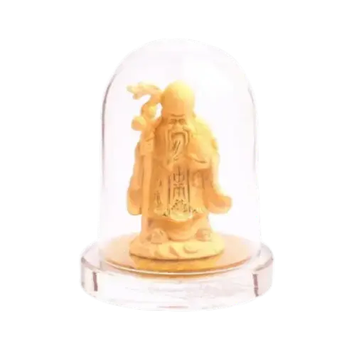 [AO9992.Q266.00055] Tượng mạ vàng 24k ông Thọ để bàn – May mắn – Trường thọ