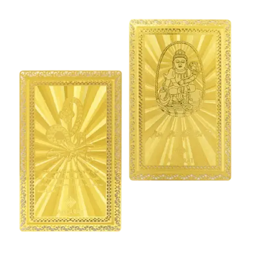 [AO9992.Q006.B001] Thẻ Bùa Bình An Tuổi Tỵ Mạ Vàng