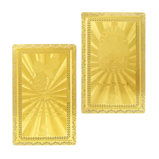 [AO9992.Q001.B001] Thẻ Bùa Bình An Tuổi Tí Mạ Vàng