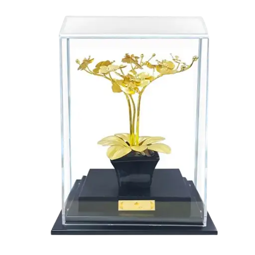 [AO9992.Q266.00031] Tượng mạ Vàng 24K Hoa Lan