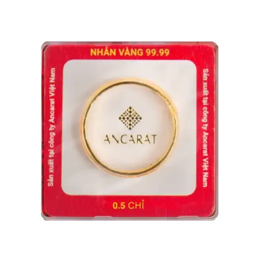 [AG9992.NK005.001] Nhẫn Khoen Vàng 24K Ép Vỉ 0.5 Chỉ. 9999