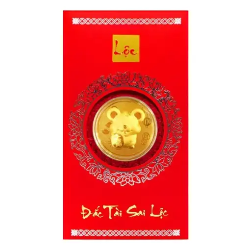 [AG9992.Q001.01G] Bao lì xì vàng 24K Kim Tí