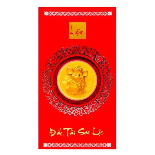 [AG9992.Q001.01D] Bao lì xì vàng 24K Kim Tí Tài Lộc