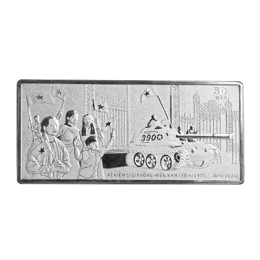 [BM23] 50 Năm Giải Phóng Miền Nam 1 Lượng .999 Silver Bar